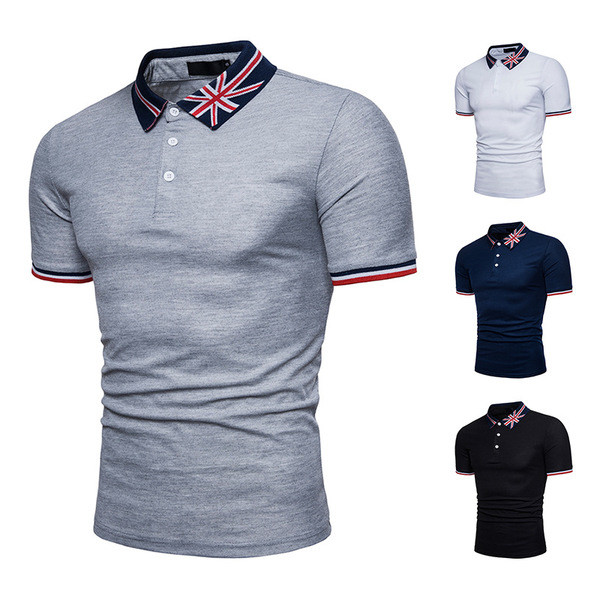 Stílusos női póló rövid ujjal és gallérral