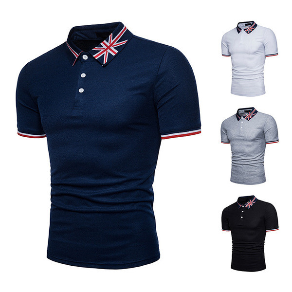 Stílusos női póló rövid ujjal és gallérral