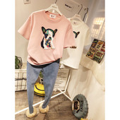 HIT Aktuális női póló flitter elemekkel több színben