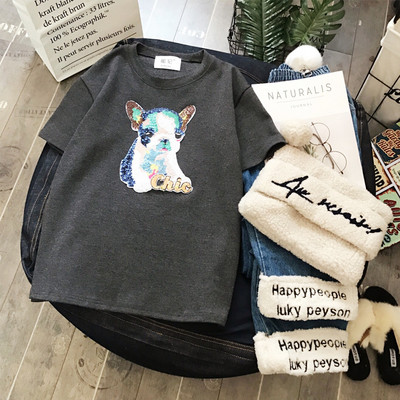 HIT Aktuális női póló flitter elemekkel több színben