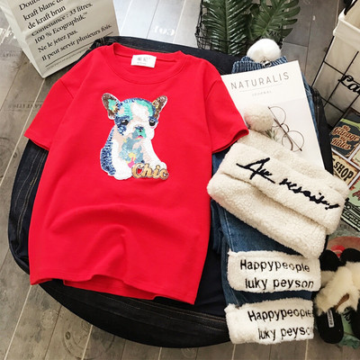 HIT Aktuális női póló flitter elemekkel több színben