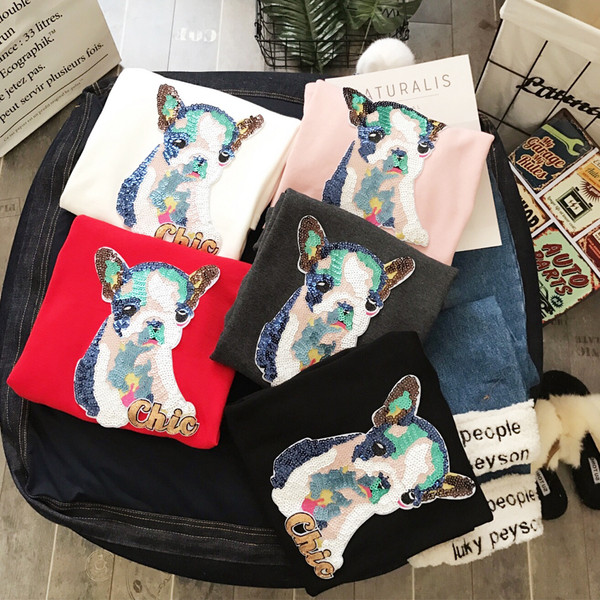 HIT Aktuális női póló flitter elemekkel több színben