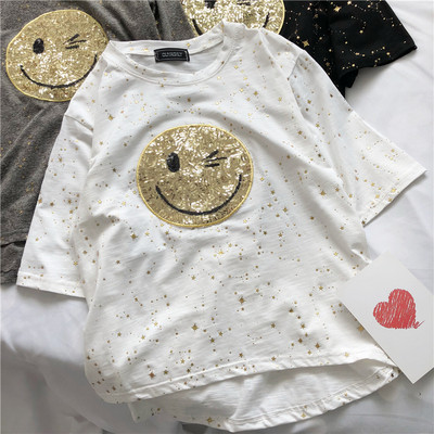 Új modellű női póló flitterekkel több színben