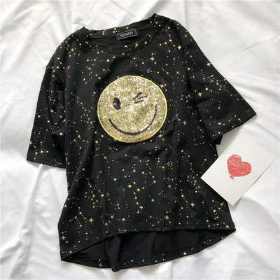 Új modellű női póló flitterekkel több színben