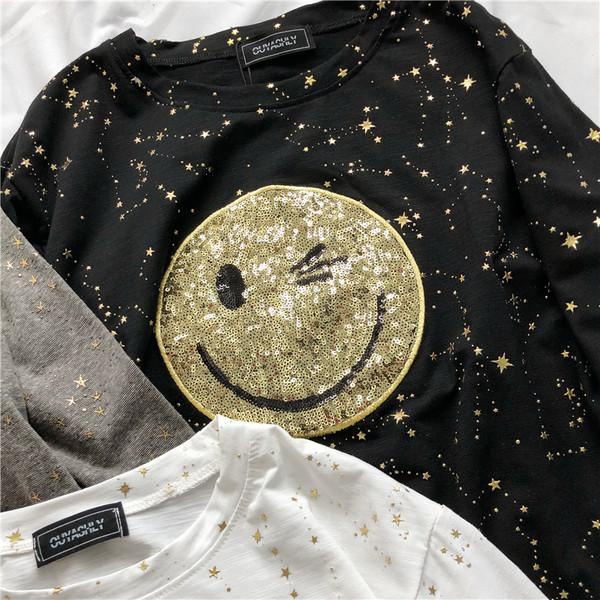 Új modellű női póló flitterekkel több színben