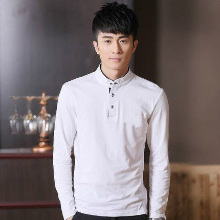 Férfi blúz hosszú ujjal és gombokkal, négy színben