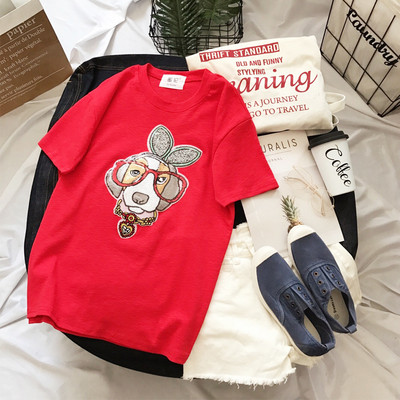 Modern női póló színes rátéttel, fényes hatással több színben