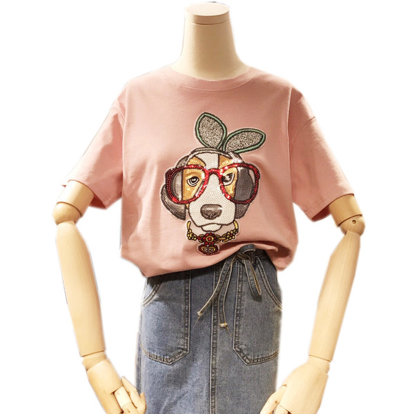 Modern női póló színes rátéttel, fényes hatással több színben