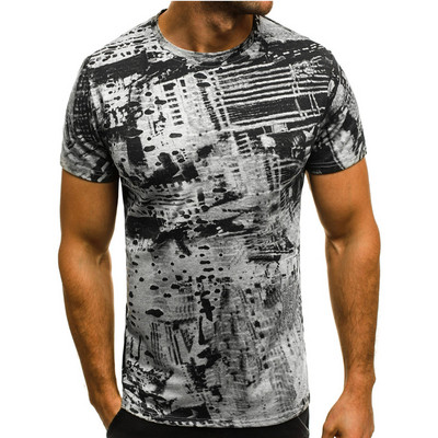 Rövid ujjú, O-nyakú férfi póló