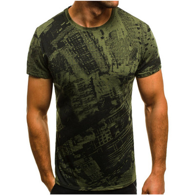 Rövid ujjú, O-nyakú férfi póló