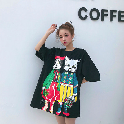 Női póló széles modell, rátéttel, három színben