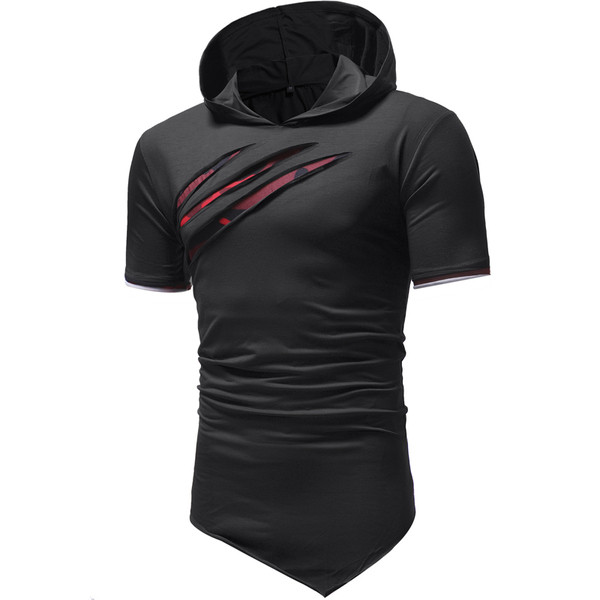 Férfi blúz rövid ujjal és kapucnival, három színben