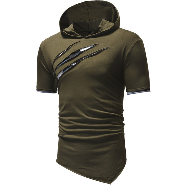 Férfi blúz rövid ujjal és kapucnival, három színben