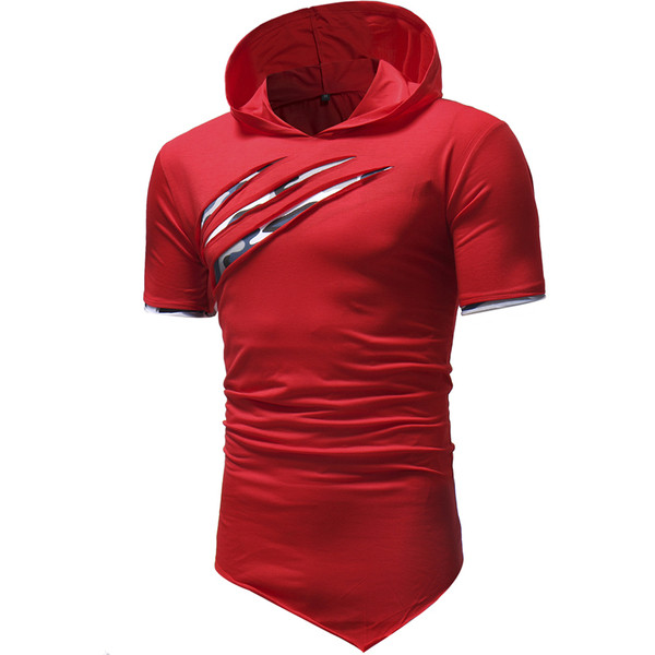 Férfi blúz rövid ujjal és kapucnival, három színben
