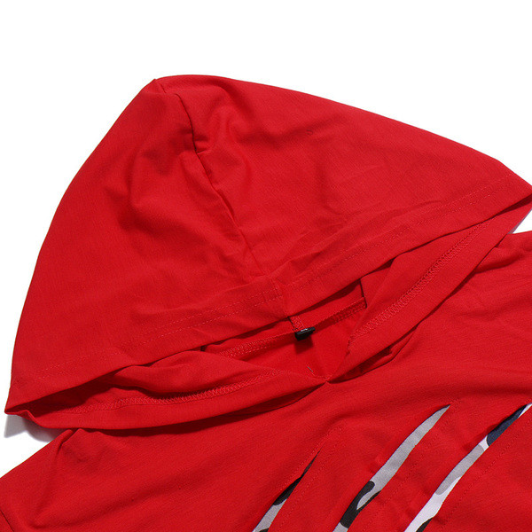 Férfi blúz rövid ujjal és kapucnival, három színben