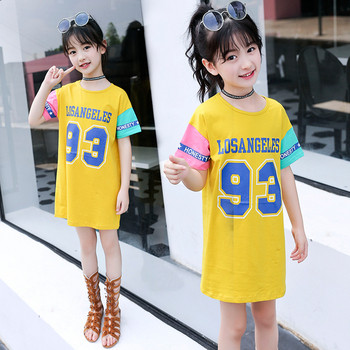 Μοντέρνα παιδική μακρύ μοντέλο μπλούζα με επιγραφή  για κορίτσια
