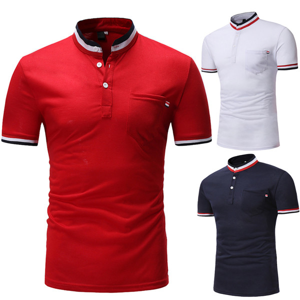 Stílusos férfi póló O-nyakkal, három színben