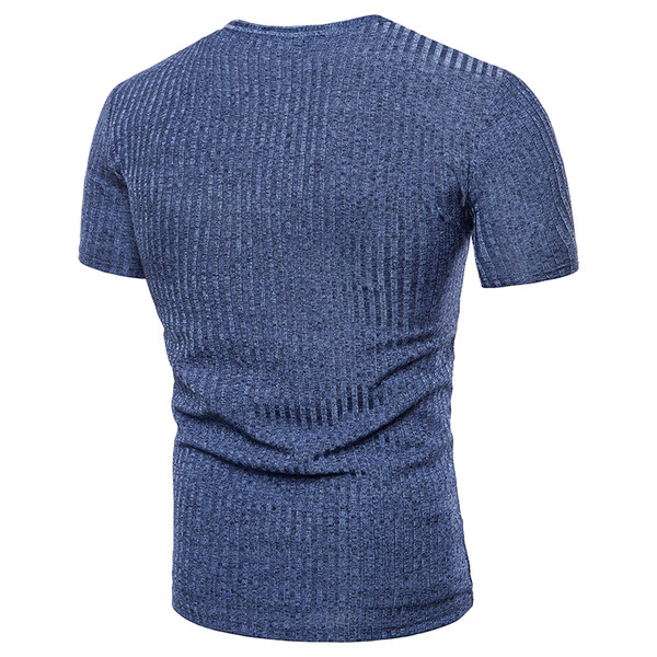 Stílusos férfi póló V-nyakkal, négy színben