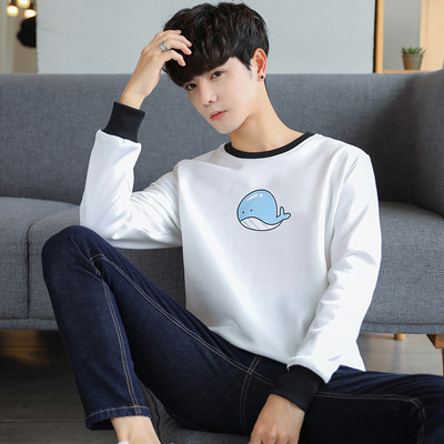 Bluză casual pentru bărbați cu aplicație în negru, alb și gri