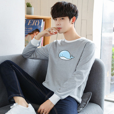 Bluză casual pentru bărbați cu aplicație în negru, alb și gri