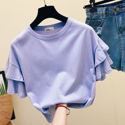 Bluză de damă elegantă cu mâneci scurte în trei culori