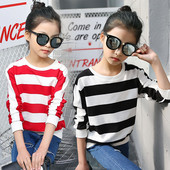 Ежедневна детска блуза за момичета с дълъг ръкав в два цвята