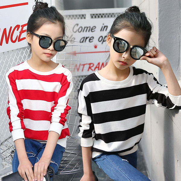 Ежедневна детска блуза за момичета с дълъг ръкав в два цвята