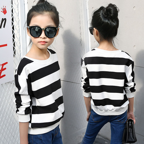 Ежедневна детска блуза за момичета с дълъг ръкав в два цвята