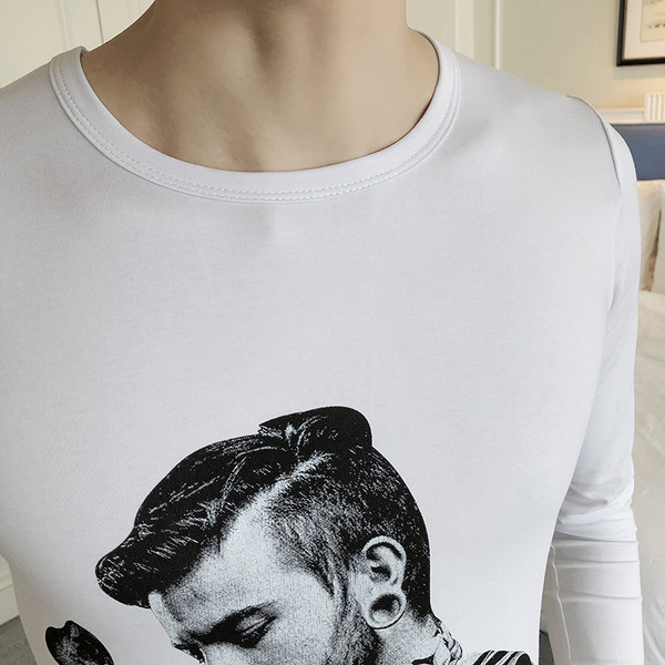 Modern férfi blúz szürke, fekete és fehér rátéttel