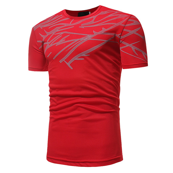 Αθλητικό ανδρικό κοντό μανίκι T-shirt σε τέσσερα χρώματα