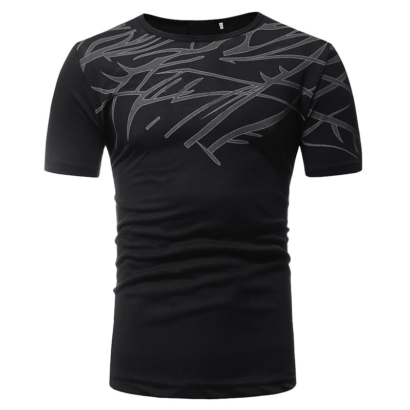 Αθλητικό ανδρικό κοντό μανίκι T-shirt σε τέσσερα χρώματα