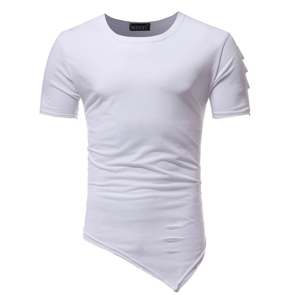 Tricou barbatesc model asimetric cu motiv rupt