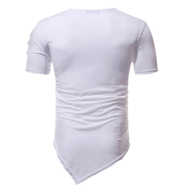 Tricou barbatesc model asimetric cu motiv rupt