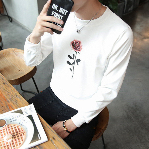 Bluză bărbătească cu aplicație alb-negru - două modele