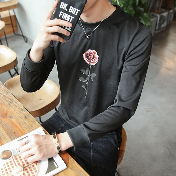 Bluză bărbătească cu aplicație alb-negru - două modele