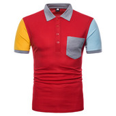 Férfi póló zsebbel és gallérral, három színben