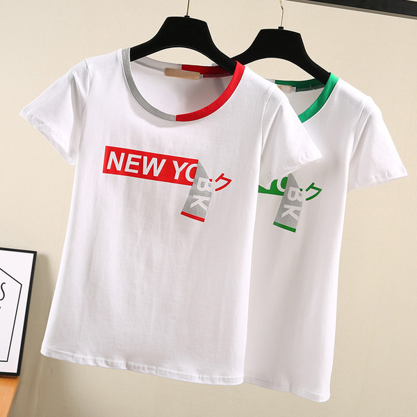 Lezser női póló két színben felirattal