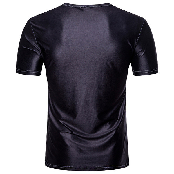 Tricou modern pentru bărbați de culoare neagră