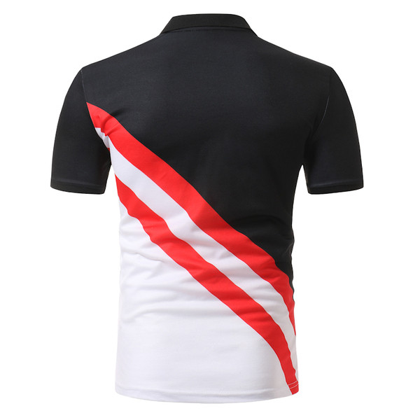 Elegáns férfi póló rövid ujjal és gallérral, két színben