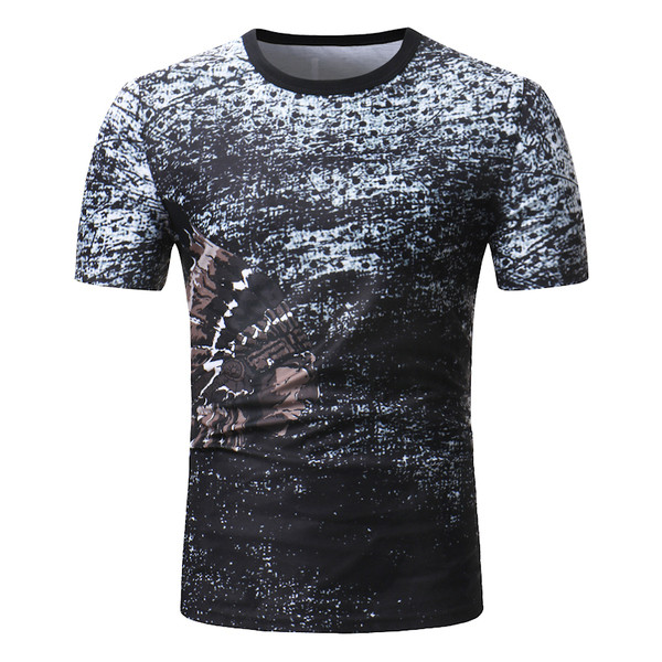 Tricou casual barbatesc cu decolteu O