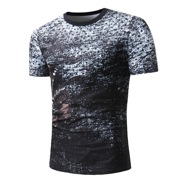 Tricou casual barbatesc cu decolteu O