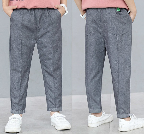 Elegáns gyereknadrág szürke színben