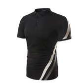 Tricou elegant pentru bărbați în alb-negru