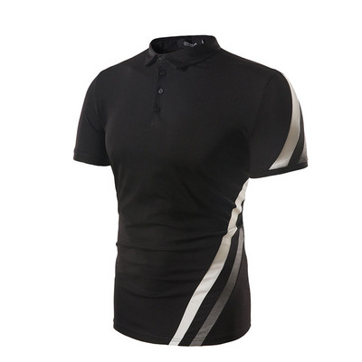 Tricou elegant pentru bărbați în alb-negru