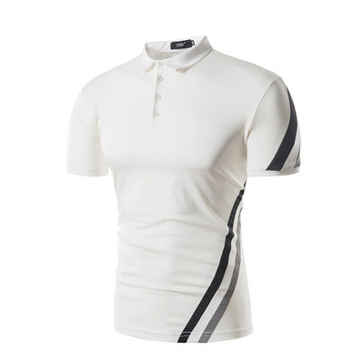 Tricou elegant pentru bărbați în alb-negru