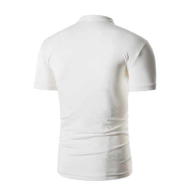 Tricou elegant pentru bărbați în alb-negru