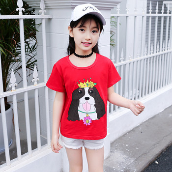 Παιδική μοντέρνα μπλούζα με δίχρωμη εφαρμογή για κορίτσια