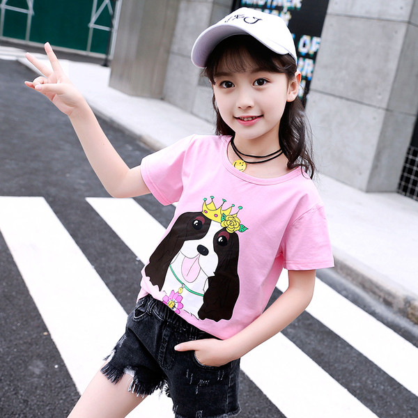 Gyermek modern blúz rátéttel két színben lányoknak