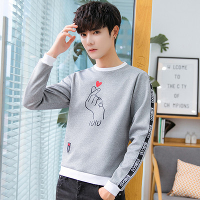 Bluză casual pentru bărbați cu aplicație și inscripții în patru culori