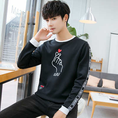 Bluză casual pentru bărbați cu aplicație și inscripții în patru culori